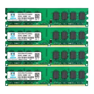 PC2 6400 DDR2 800MHz UDIMM RAM 8GB Kit 2GBX4 2Rx8 PC2 6400U 2GB 1.8V Non-ecc ... - Picture 1 of 6