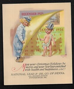 1926 Pittsburgh, PA - National Lead & Oil Co. of Penna. Christmas/New Year Card