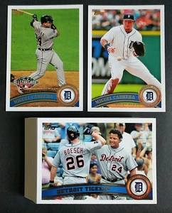 2011 Topps DETROIT TIGERS 34 Card Team Set ~ Series 1 & 2 w/ Update - Picture 1 of 5