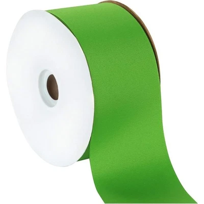 3 Inch Grosgrain Ribbon Apple Green Quality Polyester Crafting Bow Making New - Image 1 of 4