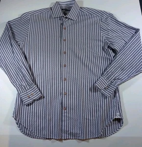 HAMMER MADE 100% Cotton Purple Pattern Shirt 16.5 UnTuck Dress Shirt - Picture 1 of 7