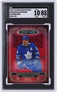Auston Matthews Maple Leafs Signed 2023-23 Upper Deck #83 #4/25 SGC 8/10 Card - Picture 1 of 1