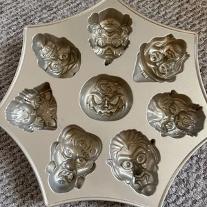 Nordic Ware Nonstick Monster Mask Cakelet Pan Halloween Cake Pan - Picture 1 of 11