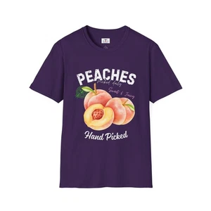Peaches Vintage Unisex Softstyle T-Shirt Sweet & Juicy Summer Vibes Casual  - Bild 1 von 21
