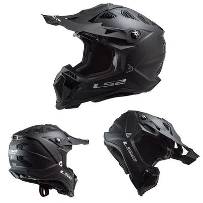 LS2 HELMETS LS2 MX 700 EVO Subverter Noir Schwarz MX Helm Crosshelm Motocross Enduro