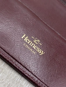Vintage Hennessy Cognac Red Leather Wallet Made In France - Picture 1 of 9