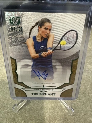 2025 Topps Triumphant Tennis Mirjam Bjorklund #68-A Gold Shimmer Auto/50 Foto 1 de 2