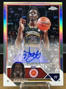2023-24 Topps Chrome McDonald's All American Baye Fall Refractor Auto Arkansas - Picture 1 of 23