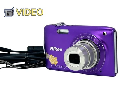 VIDEO [MINT] Nikon COOLPIX S3300 6x Zoom 16.0MP Camera Purple Rose From JAPAN - Image 1 of 4