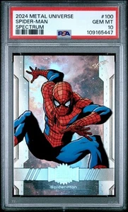 2024 Metal Universe #100 Spider-Man Spectrum PSA 10 - POP 3 - Picture 1 of 2