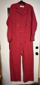 Red Kap Men’s Work Coveralls Overalls Jumpsuit Size 44 LN Long Sleeve Heavy Duty - Picture 1 of 15