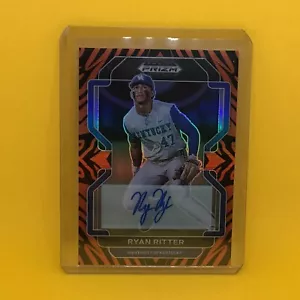 2022 Prizm Draft Tiger Stripes Ryan Ritter Kentucky Rockies RC Auto 15/25 made - Bild 1 von 2