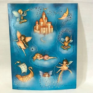 Vintage Stickers Hallmark Sticker Sheet 80s Fairies Razzle Dazzle Sparkle 1984 - Picture 1 of 4