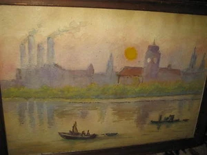 BLITZ, *XIX. Century CHELSEA SUNSET OLD CHURCH - Picture 1 of 1