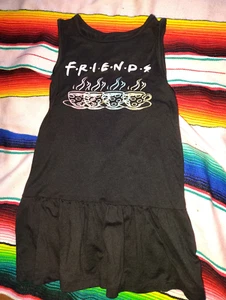 Girls Dress Black Friends TV Show Graphic Sleeveless Size XS (4/5) 95% Polyeste - Picture 1 of 5