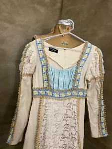 VTG Gunne Sax Dress Black Label RENAISSANCE Floral Tapestry 35" Bust 1969 Jr11 S - Picture 1 of 16