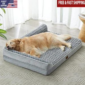 Orthopedic Waterproof XL Dog Bed 42"x30"x7.5" Easy Clean Anti-Slip Cover New - Picture 1 of 6