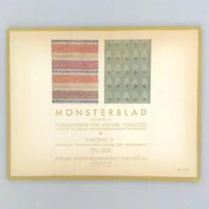 Monsterblad Utgivna av Foreningen for Svensk Hemslojd, Kartong 3 - Picture 1 of 1