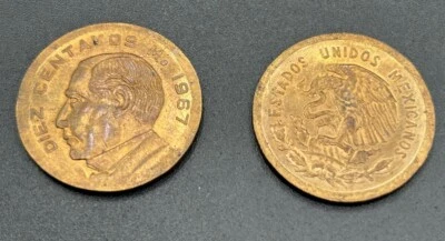 1967 Mexico Diez 10 Centavos Bronze -Mint Error Planchet Error, Mexican Coinage - Image 1 of 4