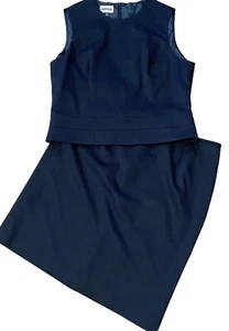 Kasper Skirt Set Suit Black Sleeveless Shell Top & Pencil Skirt NWOT Career 18 - Picture 1 of 15