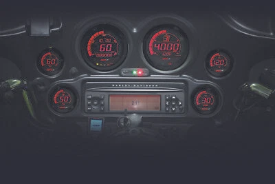 KOSO 2010-2013 Harley-Davidson FLTRX Road Glide Custom DIGITAL GAUGE CLUSTER BLK - Image 1 of 4