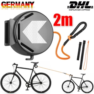 Traktionsseil 2M Fahrrad Abschleppseil Kinder Bicycle Einziehbare Tragbar Seil - Bild 1 von 20