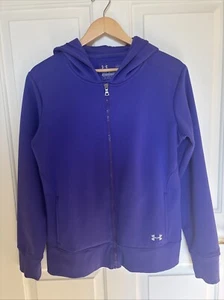 Girls Under Armour Fleece Lined Jacket With Hood - Picture 1 of 8