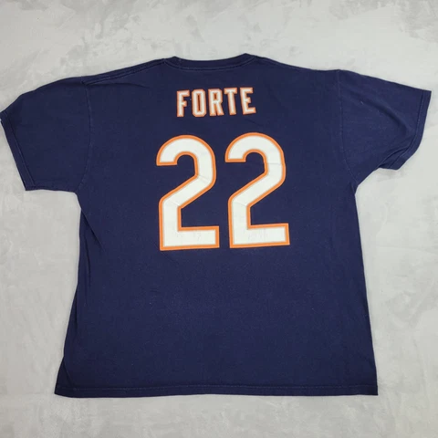 Chicago Bears Shirt Men Extra Large Matt Forte Blue Jersey Shirsey NFL Adult XL Cover