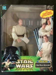 NIB 2000 STAR WARS POWER OF THE JEDI OBI-WAN KENOBI MEGA ACTION FIGURE - Picture 1 of 2