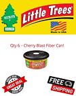 Little Trees Cherry Blast Scented Fiber Can Air Freshener for Home & Car 6 PACK!