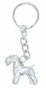 Schnauzer Keychain Pewter Uncropped - Picture 1 of 1