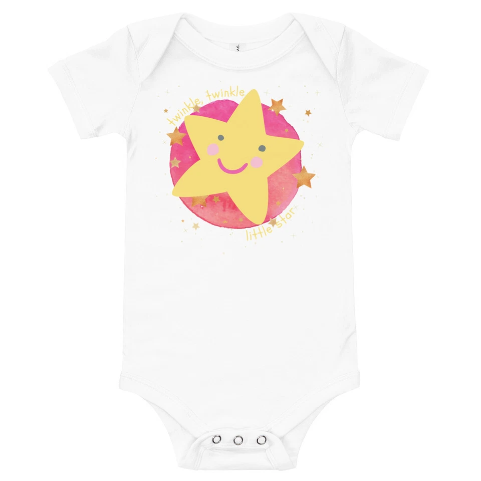 Adorable Body de Bebé Sonriente "Twinkle Twinkle Little Star" ¡En 5 Colores! Foto 1 de 1
