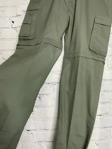 Mens Boy Scouts Canvas Zip-Off Uniform Pants Green Size 40 Cargo New Vintage - Picture 1 of 8