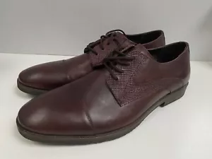 Scarpe HUSH PUPPIES in pelle marrone UK 10 da uomo eleganti stringate DERBY PUNTA LISCIA - Foto 1 di 10