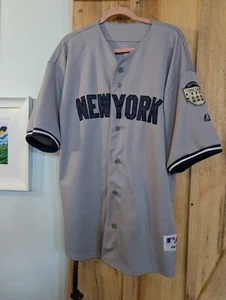 Derek Jeter New York Yankees Jersey Size Men’s 60 Majestic MLB Stadium Patch - Picture 1 of 4