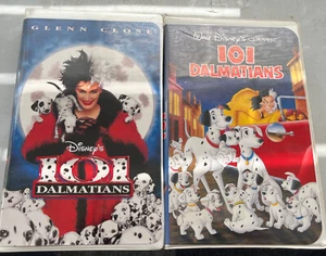 Two Walt Disney 101 Dalmatians VHS Black Diamond Animated & Glenn Close Version - Picture 1 of 14