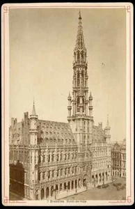 BRUXELLES-Hotel-de-Ville : Photo Format Cabinet fin XIX - Picture 1 of 1