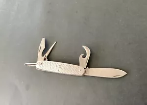 Vintage 1984 Camillus U.S. Military Pocket Survival Camp Knife USA 4 Functions - Picture 1 of 8