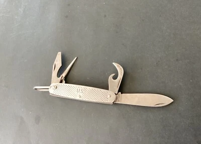 Vintage 1984 Camillus U.S. Military Pocket Survival Camp Knife USA 4 Functions - Image 1 of 4