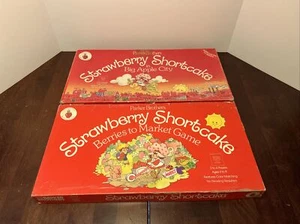 Vtg Strawberry Shortcake in Big Apple City Board Game 1981  INCOMPLETE :Lot Of 2 - Picture 1 of 12
