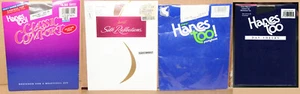 Paket 4 Paar Hanes Strumpfhosen Gr. AB kleine Farbe, taupe, weiß, schwarz bis 140 Pfund 5 Fuß 7 - Bild 1 von 11