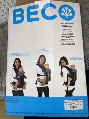 Portabebés/bebés Beco Gemini 4 en 1 de algodón en gris METRO, se adapta a 7-35 libras Foto 1 de 4