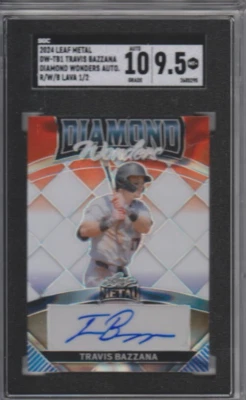 2024 Leaf Metal R/W/B TRAVIS BAZZANA Guardians AUTO RC 1/2 SGC 9.5 AUTO 10 - Image 1 of 2