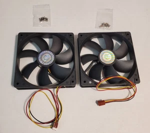Pack of 2 Cooler Master Silent Fan 120mm SI2 Black - Picture 1 of 7