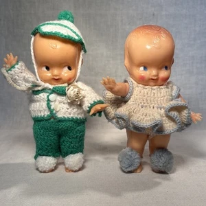 Vintage Kewpie Dolls in Hand Made Outfits. Read Description. - Picture 1 of 14