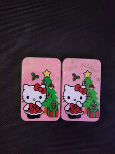 Lote de 2 - Hello Kitty ❤️ Felices Fiestas - Caja de hojalata Portatarjetas de regalo - Imagen 1 de 3