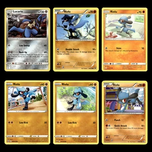 6x Lucario Riolu Lot 126 Sun Moon Unbroken Bonds Pokemon Cards Collection - Picture 1 of 2