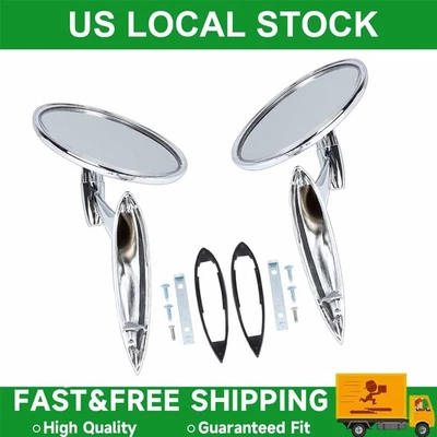 Round Outside Rearview Mirrors For 1963-1964 Chevrolet Impala Foto 1 de 4