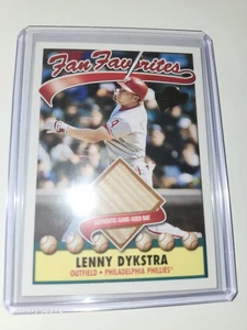 2003 Topps All-Time Fan Favorites - Lenny Dykstra #FFR-LD juego usado reliquia de murciélago - Imagen 1 de 5
