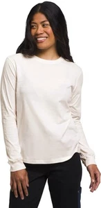 The North Face Hit Graphic Long Sleeve T Shirt Women Gardenia White Tonal Small - Picture 1 of 5